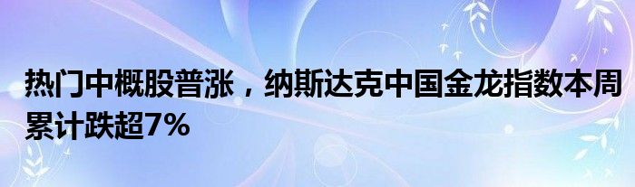 纳斯达克中国金龙指数涨幅扩大至2% 爱奇艺涨超10%