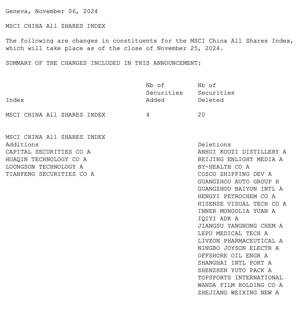 MSCI中国指数即将调整 2月PMI数据下周公布