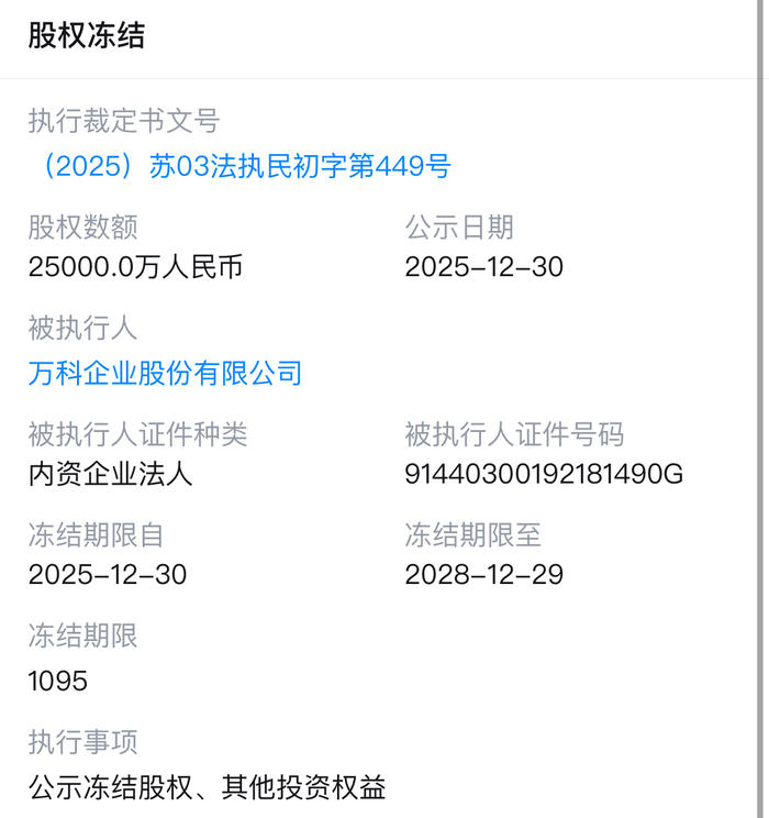 万科两笔合计57亿元债券展期成功 并获深铁集团借款约23.6亿元