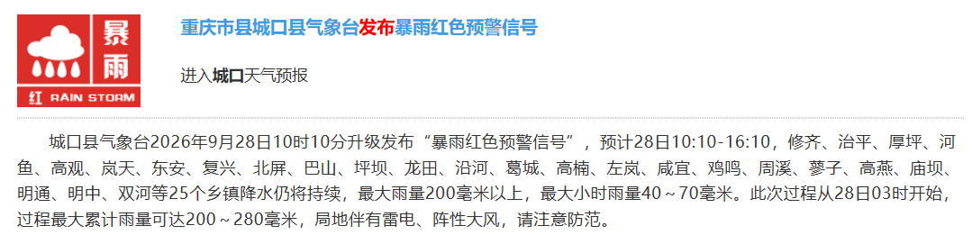 中央气象台：重庆湖北等地局地有暴雨